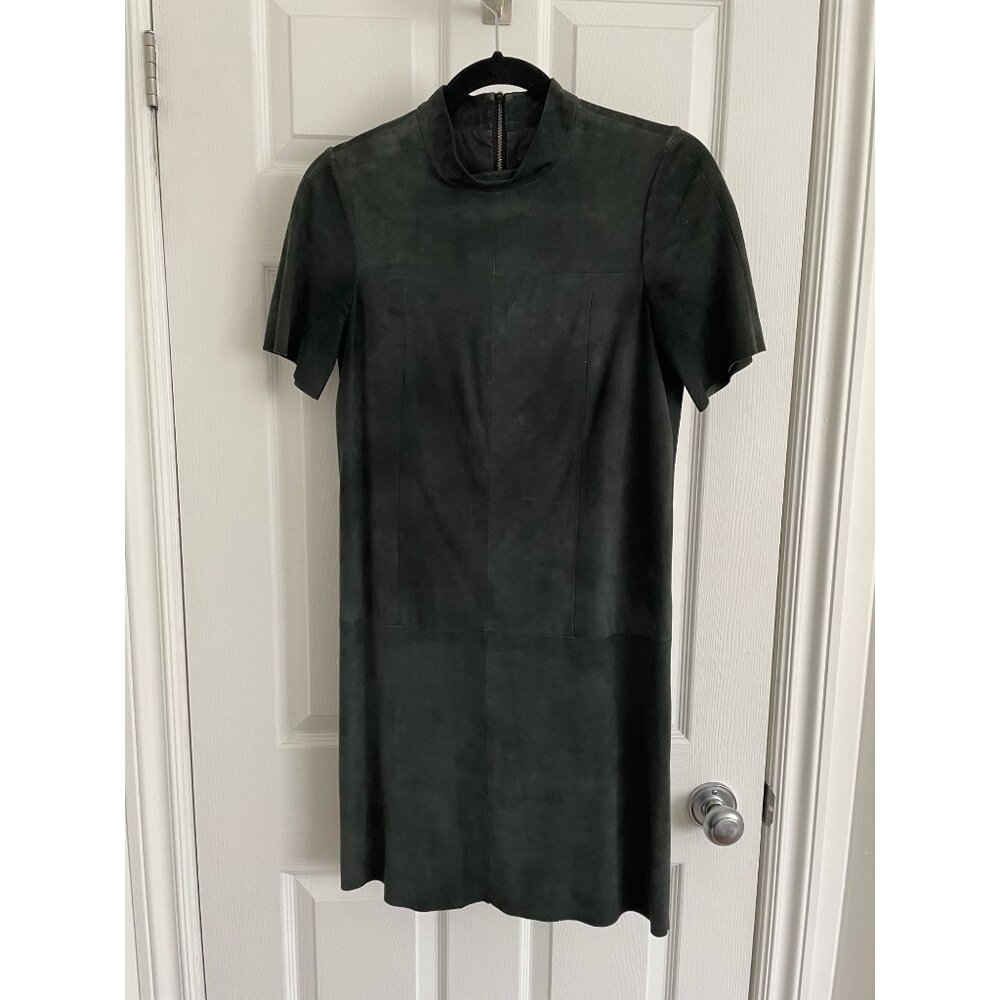 JUDITH & CHARLES Suede Mock Neck Green - Dress Size 2